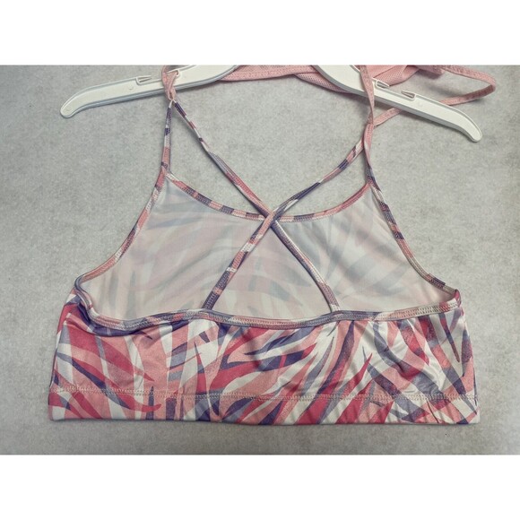 New Ideology Girls Layered  Look Active Tank Pink Over Multi Color XL Size 16 - Picture 4 of 8